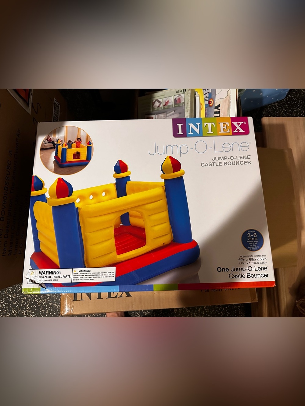 Intex Jump-O-Lene Inflatable Castle Bouncer with 100 balls